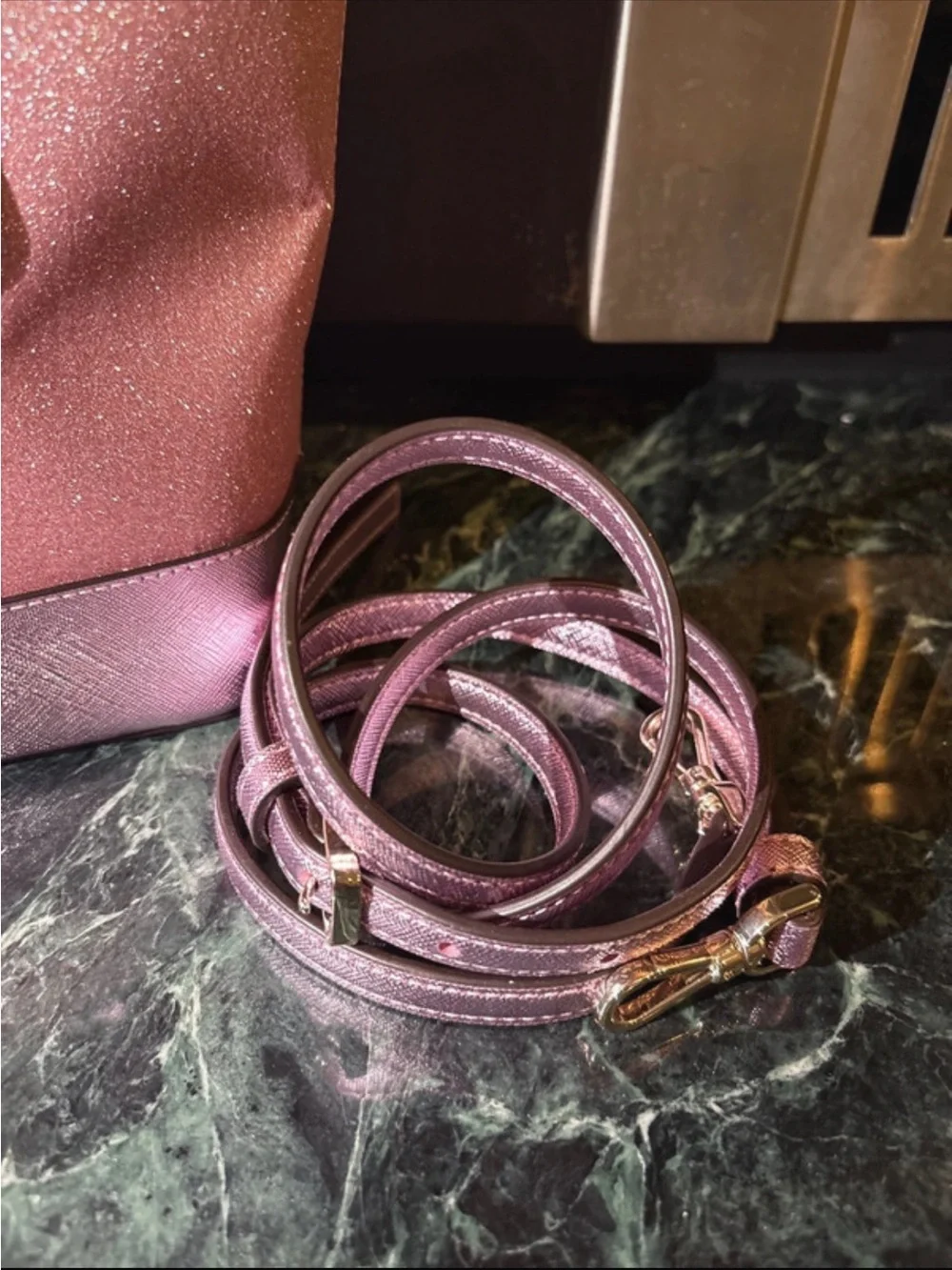 Kate Spade Lola Glitter Satchel, style WKR00159.
